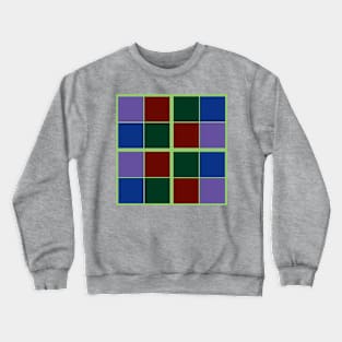 Four Color Squares Crewneck Sweatshirt